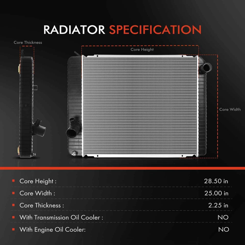 Radiator with Oil Cooler for International Harvester 4100 4400 08-10 Auto Trans - Image 2 of 4
