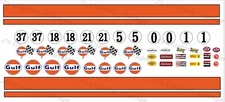 Universal gulf racing pack 1/64 custom water slide decal for hot wheels