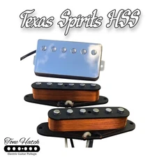 ToneHatch Handwound Pickups HSS Stratocaster Set, Texas-Hand Wound- Made 2 Order
