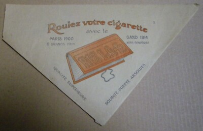OLD TOBACCO BAG PAPER ROLL CIGARETTES RICE LA CROIX -