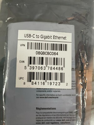 Lot De 38 Adaptateurs Dell USB-C Vers Ethernet (dbqbcbc064) - Occasion