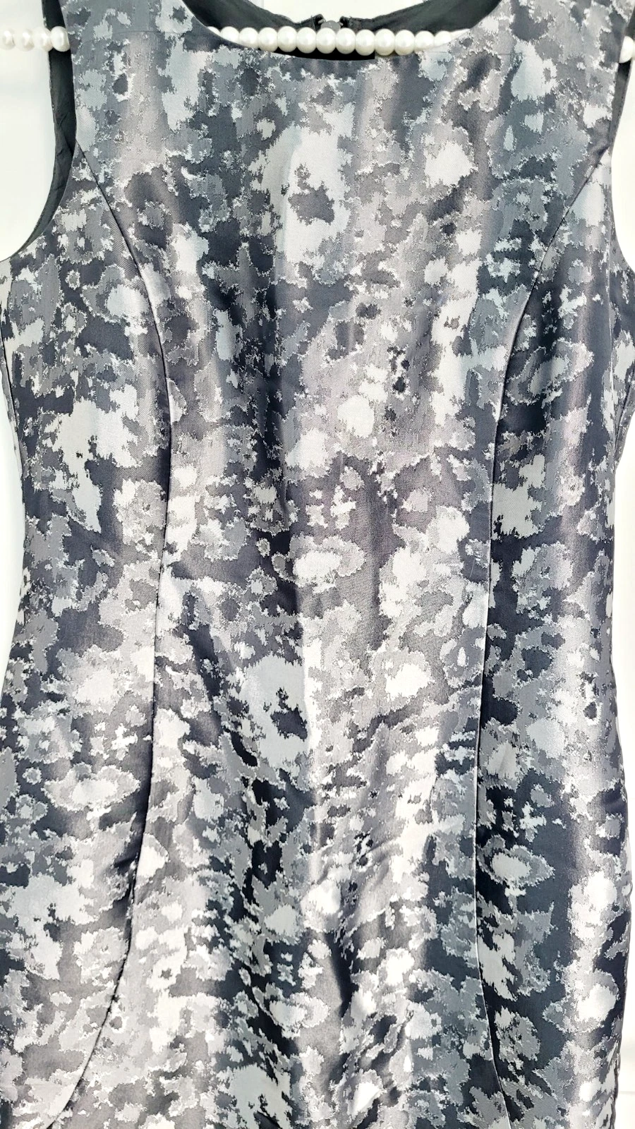 Abito tubino Michael Michael Kors nero argento senza maniche stampato 4