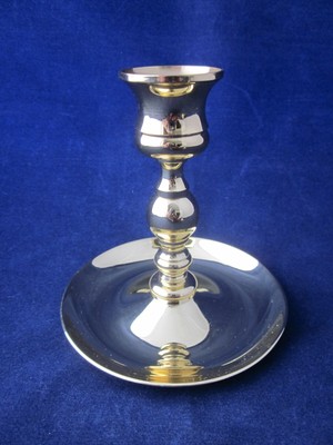 BALDWIN BRASS Candlestick 4" Tall Saucer Base Candle ...