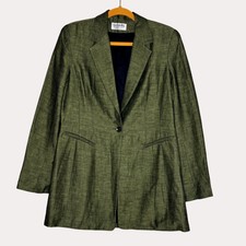 Gianni Womens Blazer Jacket Olive Green 10 Bv