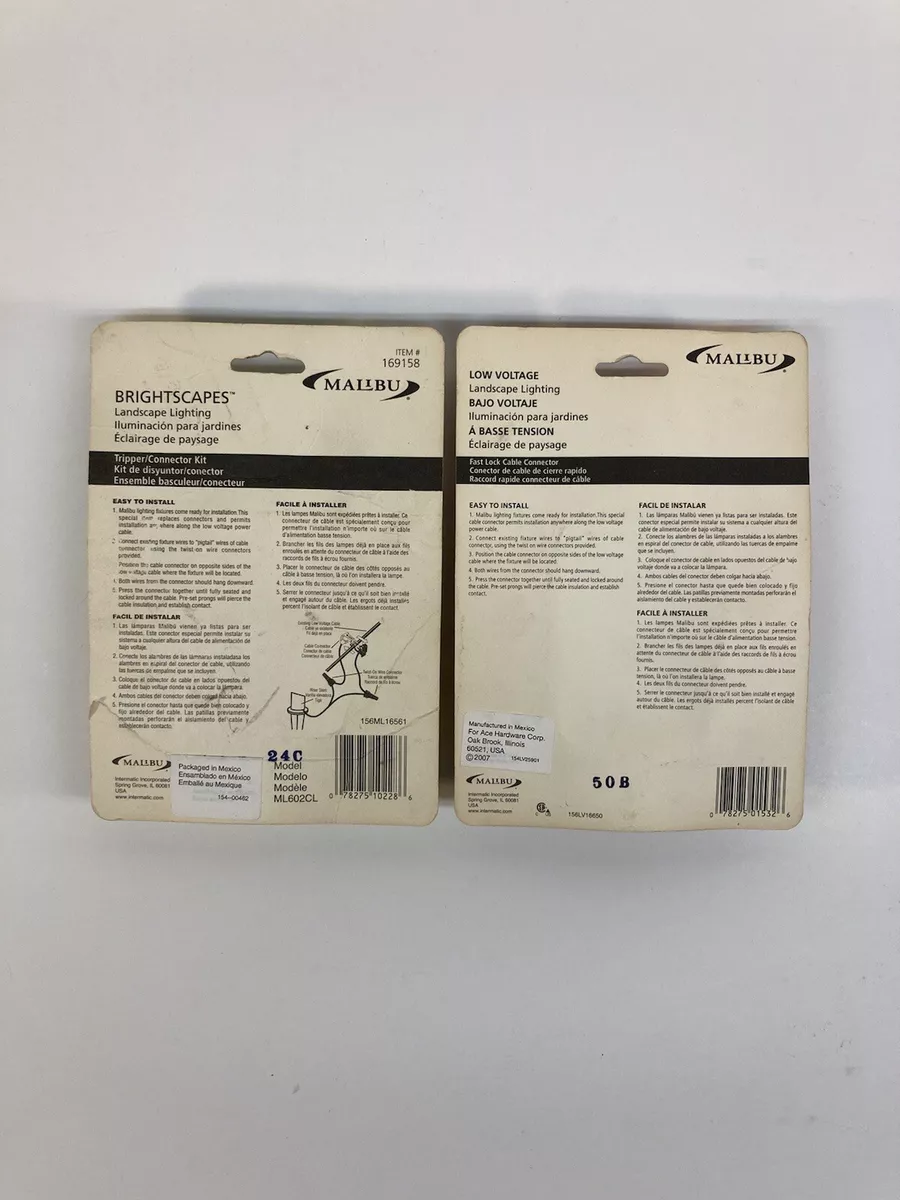 TWO 2 Malibu Brightscapes Tripper Connector Kits Landscape