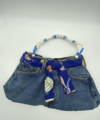 VTG Custom Handmade Levi Strauss Jeans Denim Purse Shoulder Bag