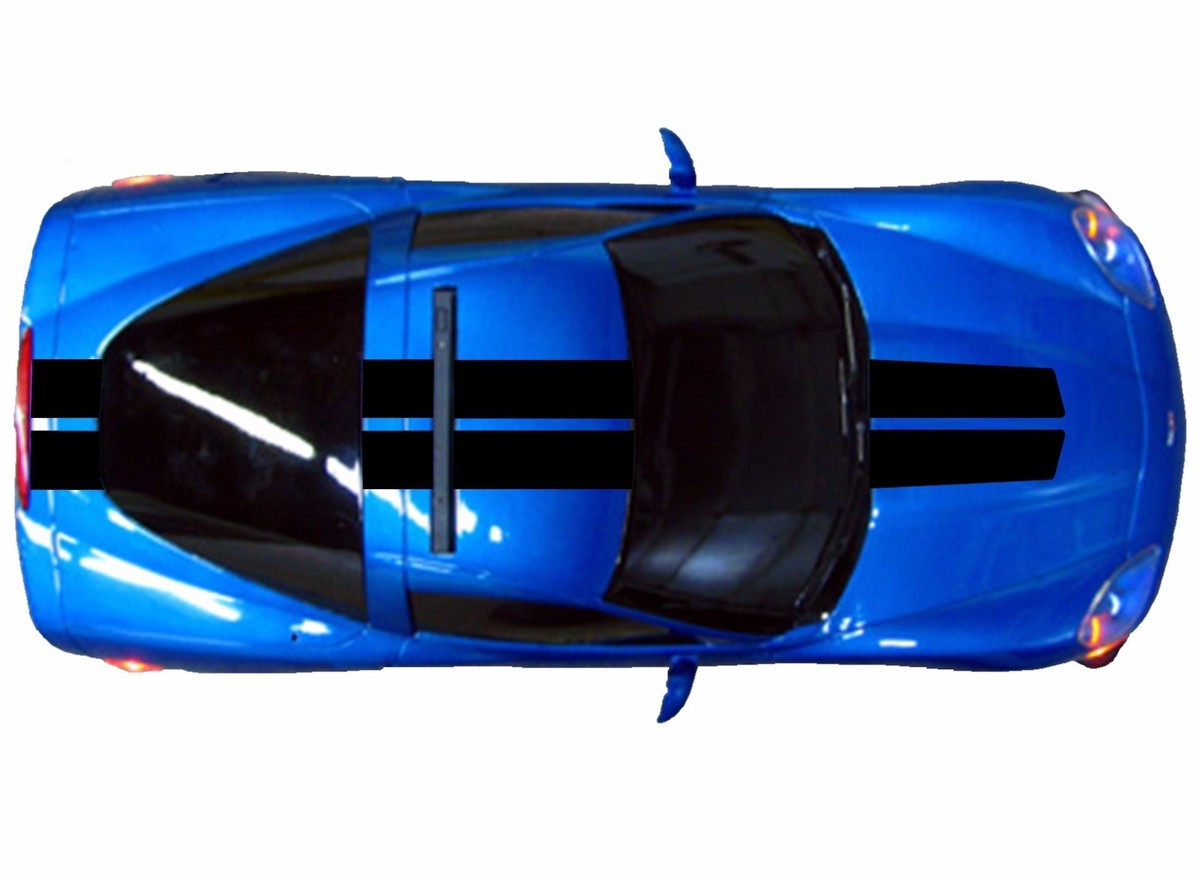 Clausen's Decals RACING STRIPES Black Metal2 CARBON FIBER vinyl