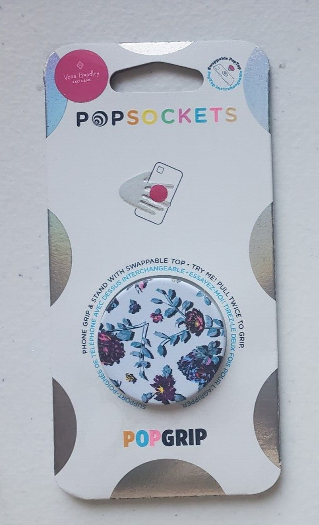 PopSockets PopGrip Neon Ivy Vera Bradley Exclusive Fits Any Phone (New & Sealed)