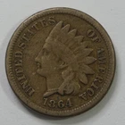 1864 Copper/Nickel Indian Head Cent VERY GOOD 1c