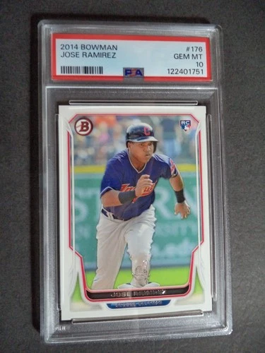 2014 BOWMAN JOSE RAMIREZ ROOKIE CARD RC #176 PSA 10 GEM MINT #122401751