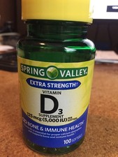 spring valley vitamin d3 5000 IU 100 count