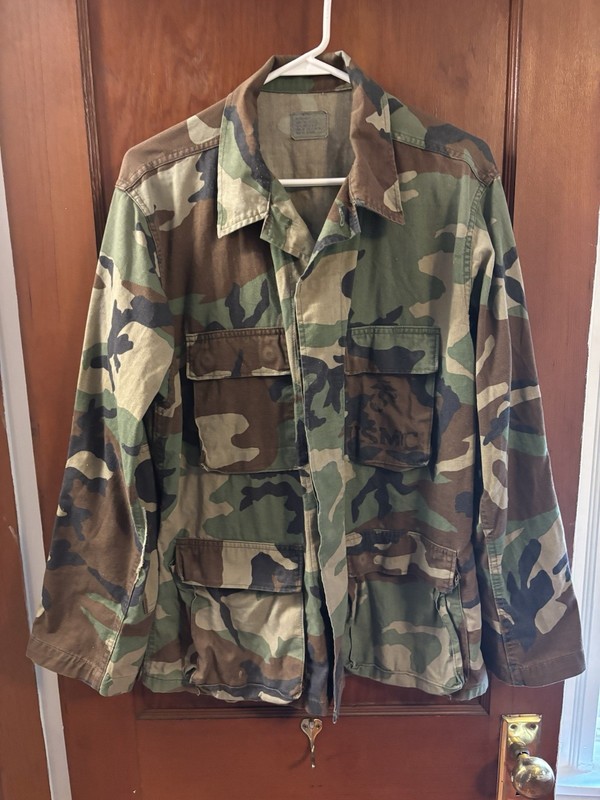Vintage 80s Woodland Camo US Military Medium Regular 