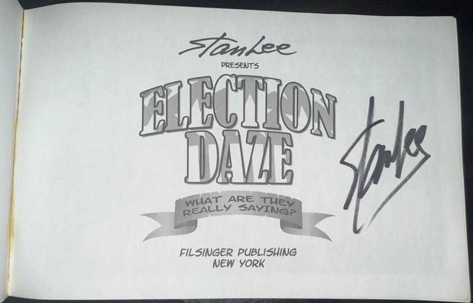 Stan Lee Presents Election Daze (2008) книга в твердом переплете — подписано Стэном Ли - Изображение 3 из 3