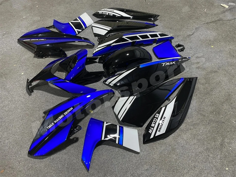 Blue Black White Fairing Kit for Yamaha TMAX500 2008-2012 ABS Injection Bodywork - Image 3 of 4