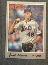 2019 Topps Heritage Baseball 1970 Cloth Stickers - Jacob deGrom - New York Mets