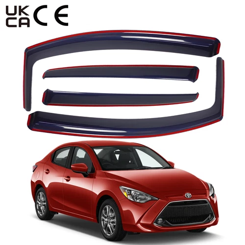 4X For Toyota Yaris MK3 5 Door Hatchback Wind Deflectors Tinted 2013-2020