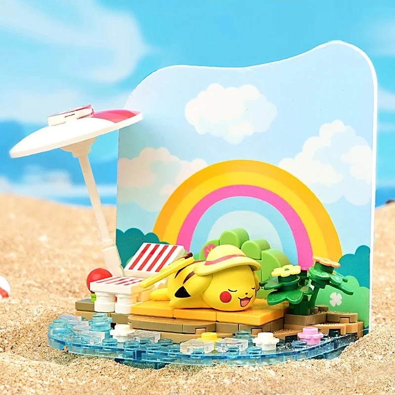 Pokemon Keeppley - Pikachu Sommer Time Bausteine Figur Original Anime Manga NEU