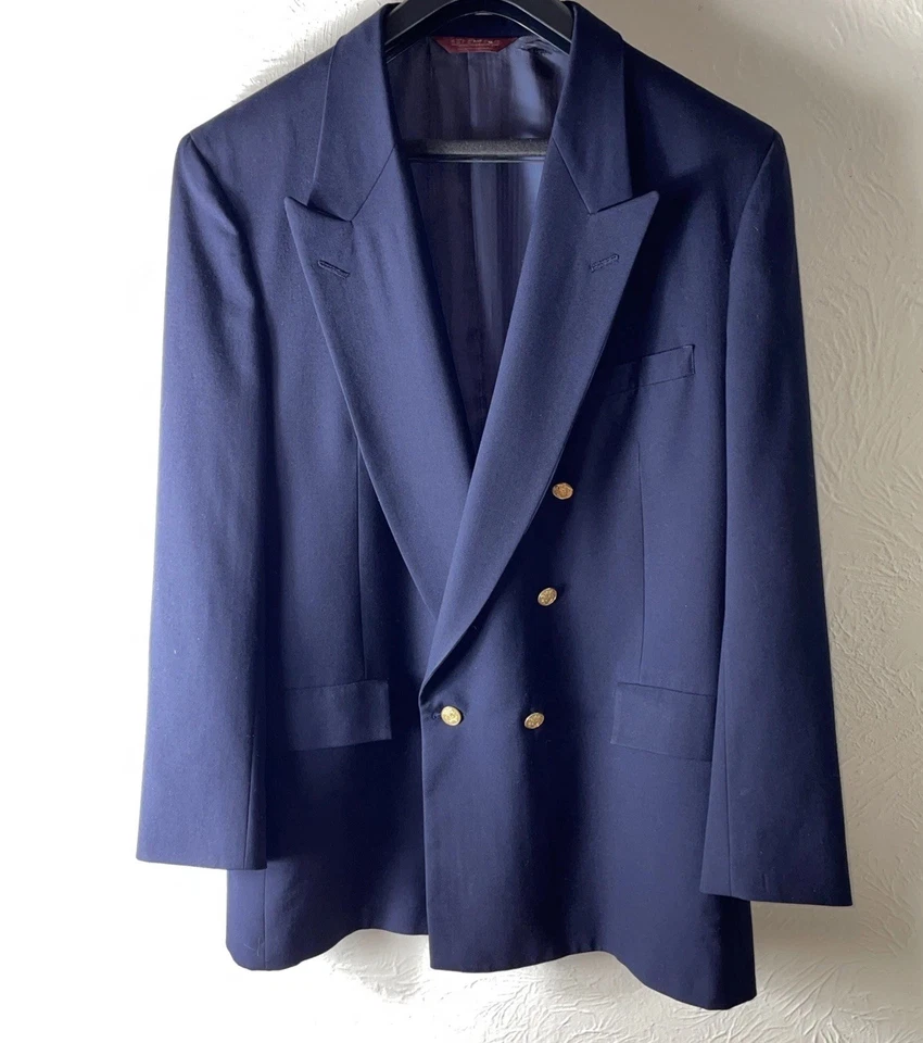 Blazer Abrigo Deportivo Nordstrom Vintage 44L Para Hombre Doble Pecho Con Botones Dorados Foto 2 de 4