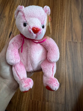 TY Beanie Baby - ROMANCE the Valentines Day Bear 7 inch - MWMT's Stuffed Toy