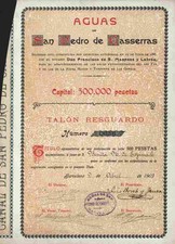 Aguas de San Pedro de Casserras 1903 Barcelona Ter Riera Mayor Torrente Gorgas +