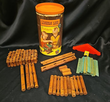 Vintage Lincoln Logs No. 891   120-Piece Set   Playskool   Original Can