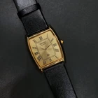 Vintage Seiko Slim Quartz Barrel Gold Face 30MM Case Japanese Men's Watch A72