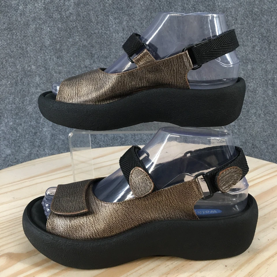 Sandalias Wolky para mujer 37 joyas informales con tiras cuña cuero bronce Foto 2 de 4