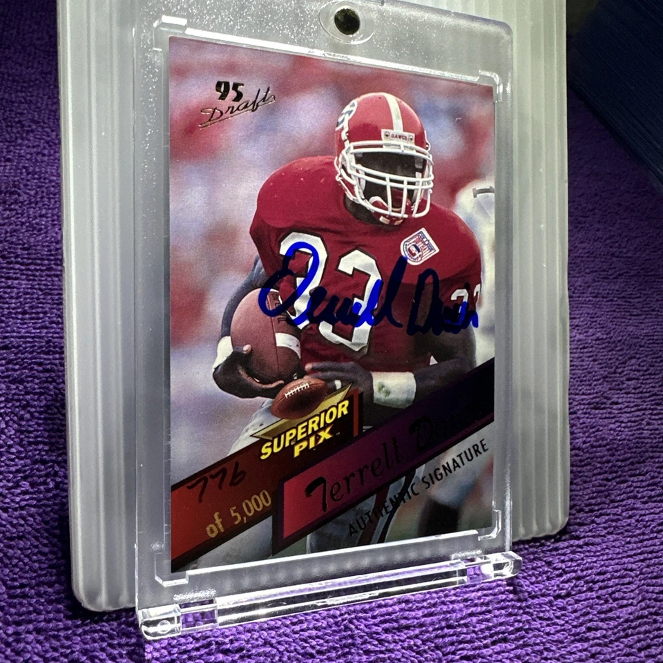 Terrell Davis 1995 Superior Pix Autograph /5000 Denver Broncos Football Card - Image 3 of 4