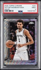 2025 TOPPS CHROME WAVE #221 VICTOR WEMBANYAMA PSA 9