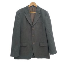 Kenzo Homme Blazer 40R / 50 EU Made in France 100 Wool Gray 3-Button Jacket Z54