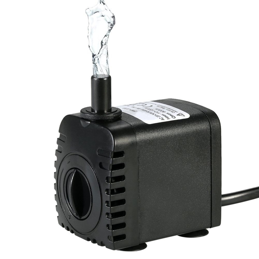 Decdeal 600L/H 8W Submersible Water Pump for Aquarium 8W, Black