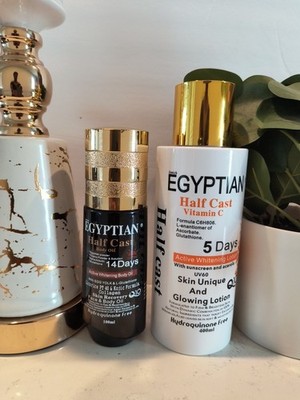 2in1 Original Egyptian Vitamin C Body Lotion & Moisturizer 400ml + Serum  % 