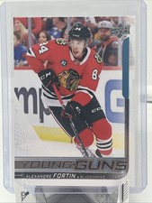 2018-19 UPPER DECK YOUNG GUNS ALEXANDRE FORTIN ROOKIE CHICAGO BLACKHAWKS #490