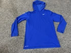 Nike Dri-FIT Hooded Shirt Mens Medium Blue Long Sleeve Athletic Training Top