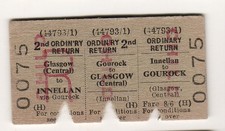 Railway / Ferry ticket D MacBrayne Innellan - Wemyss Bay etc (3 part)
