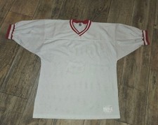 Vintage Logo 7 Jersey Blank White & Red Mens XL Made in USA