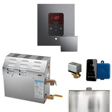 Mr. Steam R12C1ABL0000 MS 12 kW Steam Generator Package Square Brilliant Black