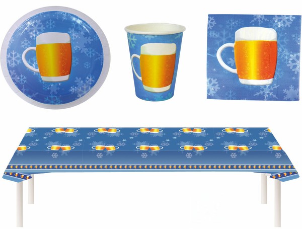 Oktoberfest Deko Dekoration Bayern Partygeschirr Tischdecke Bierglass 37 Tlg. Kk-image