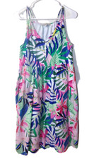 LOFT SZ.4, MULTI COLOR HIGH WAIST FLARE SUMMER DRESS