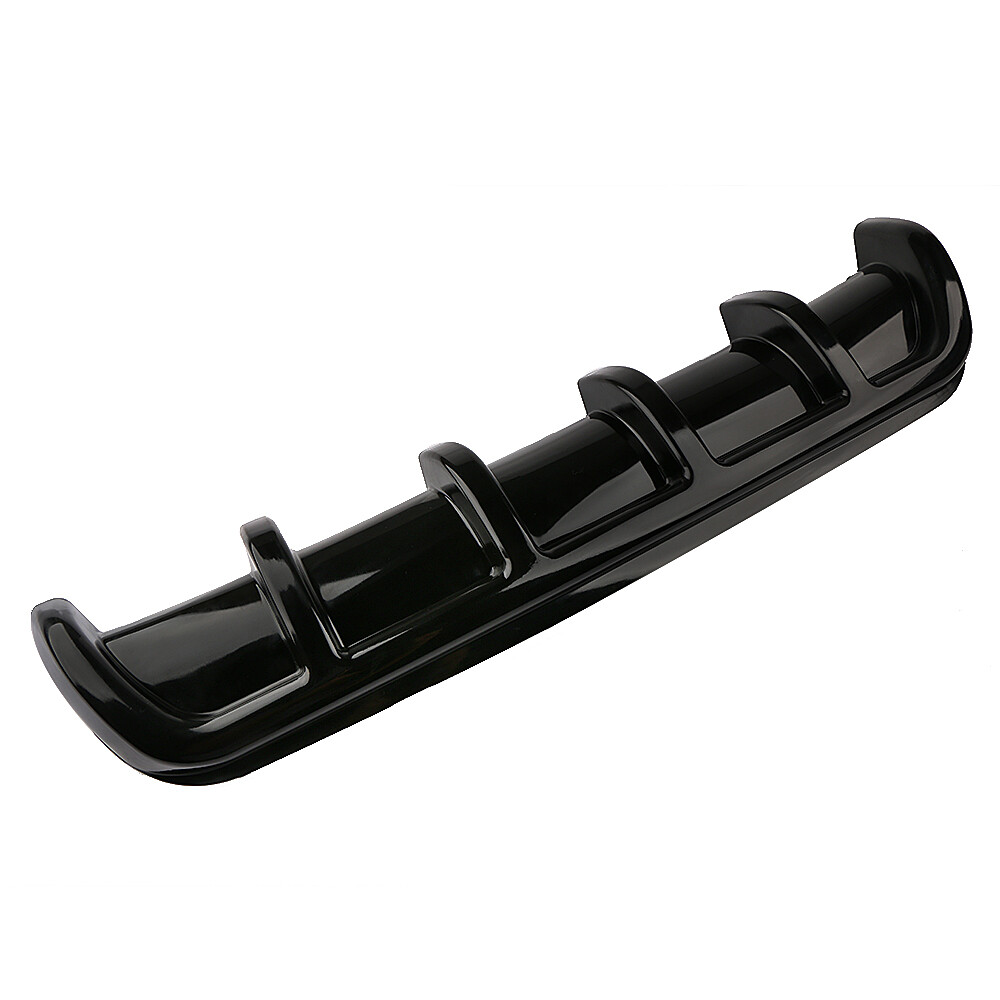 Black Car Rear Bumper Cover Shark Chin Body Spoiler Diffuser