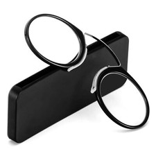Ultra Thin Armless Reading Glasses No Temple Pinch Nose Clips On Glasses w/ Case