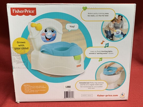 Fisher-Price Learn-to-Flush Potty Children Bathroom Potty Training Aid Child - Picture 4 of 4