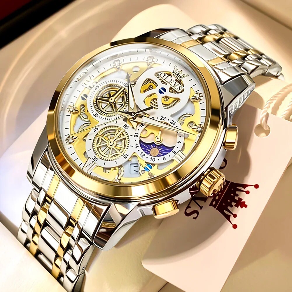 Montre Homme Cadeau Idéal - Coffret Bijou Bracelet en Acier Inoxydable