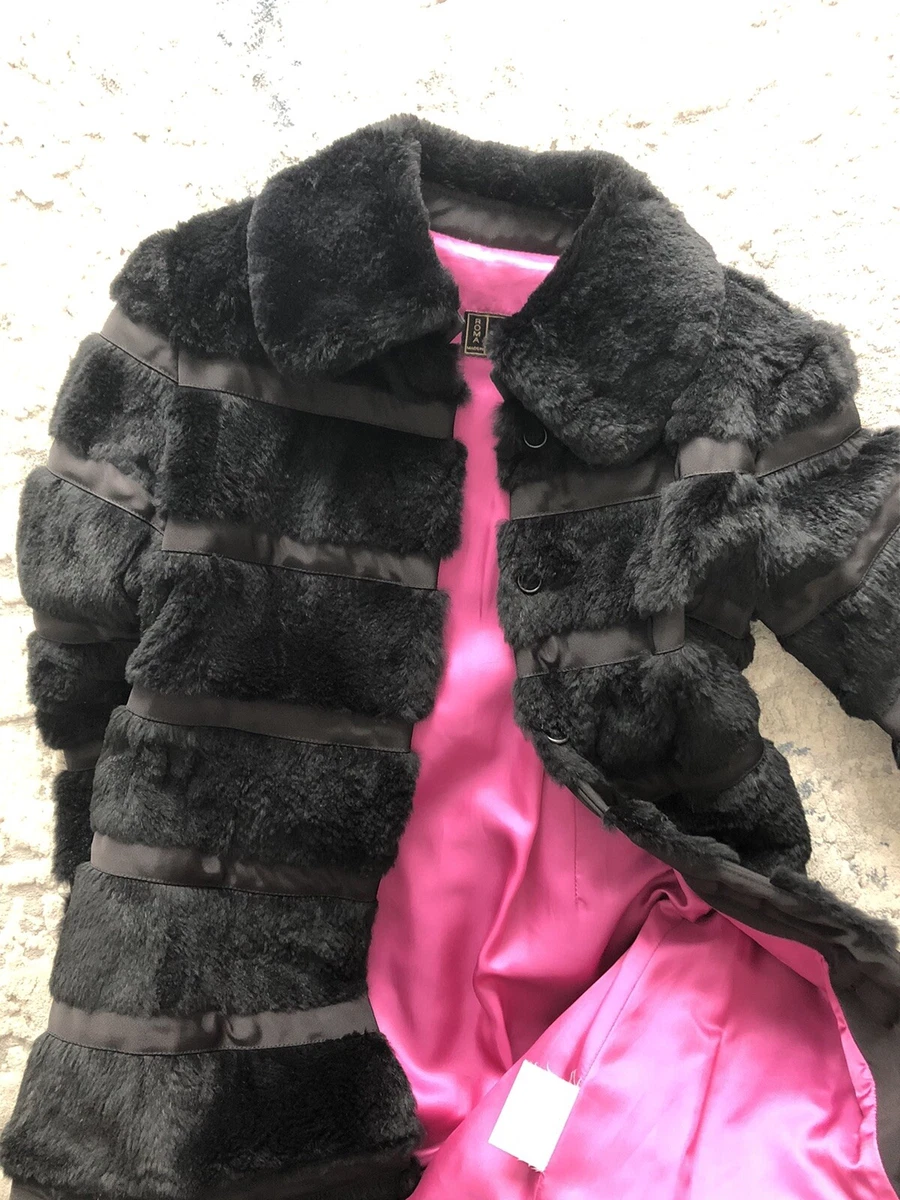 FENDI Gorgeous Black Fur Coat. Natural Rabbit. | eBay