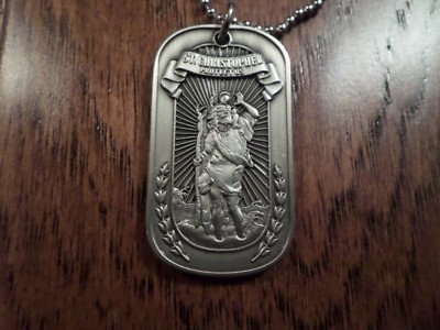 st christopher dog tag