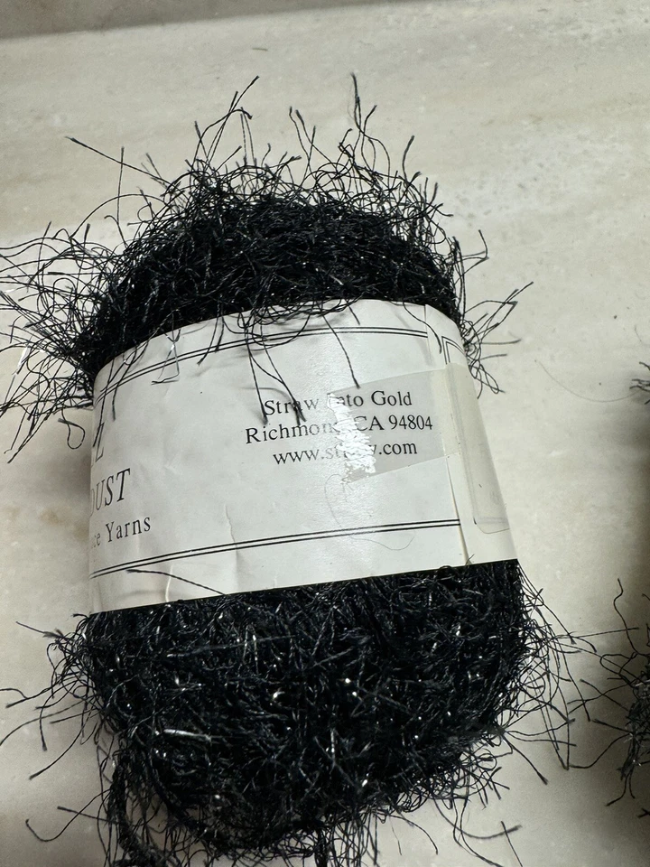 LOT OF 9! Vintage Berroco, Schoeller Stahl, & Straw Into Gold Yarns. Black Knit - Image 4 of 4