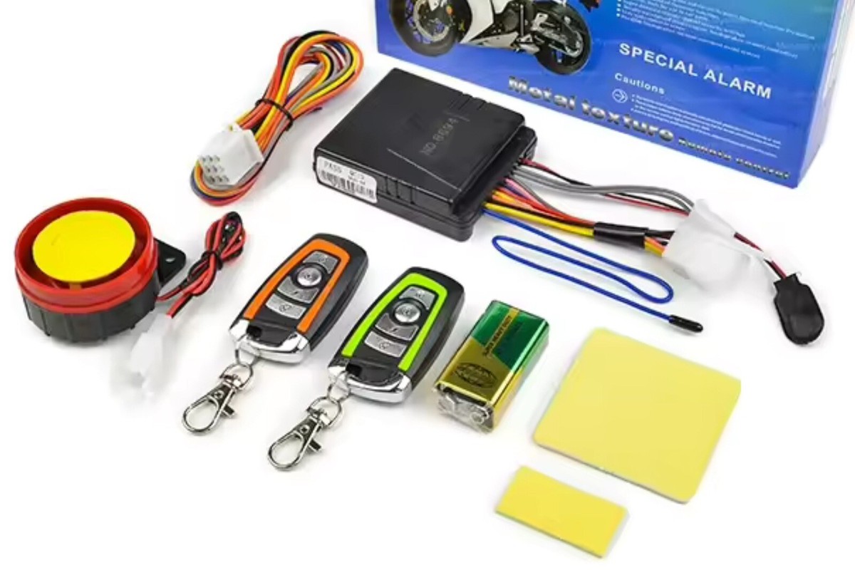 Motorcycle Scooter Security Alarm System Anti-theft Remote