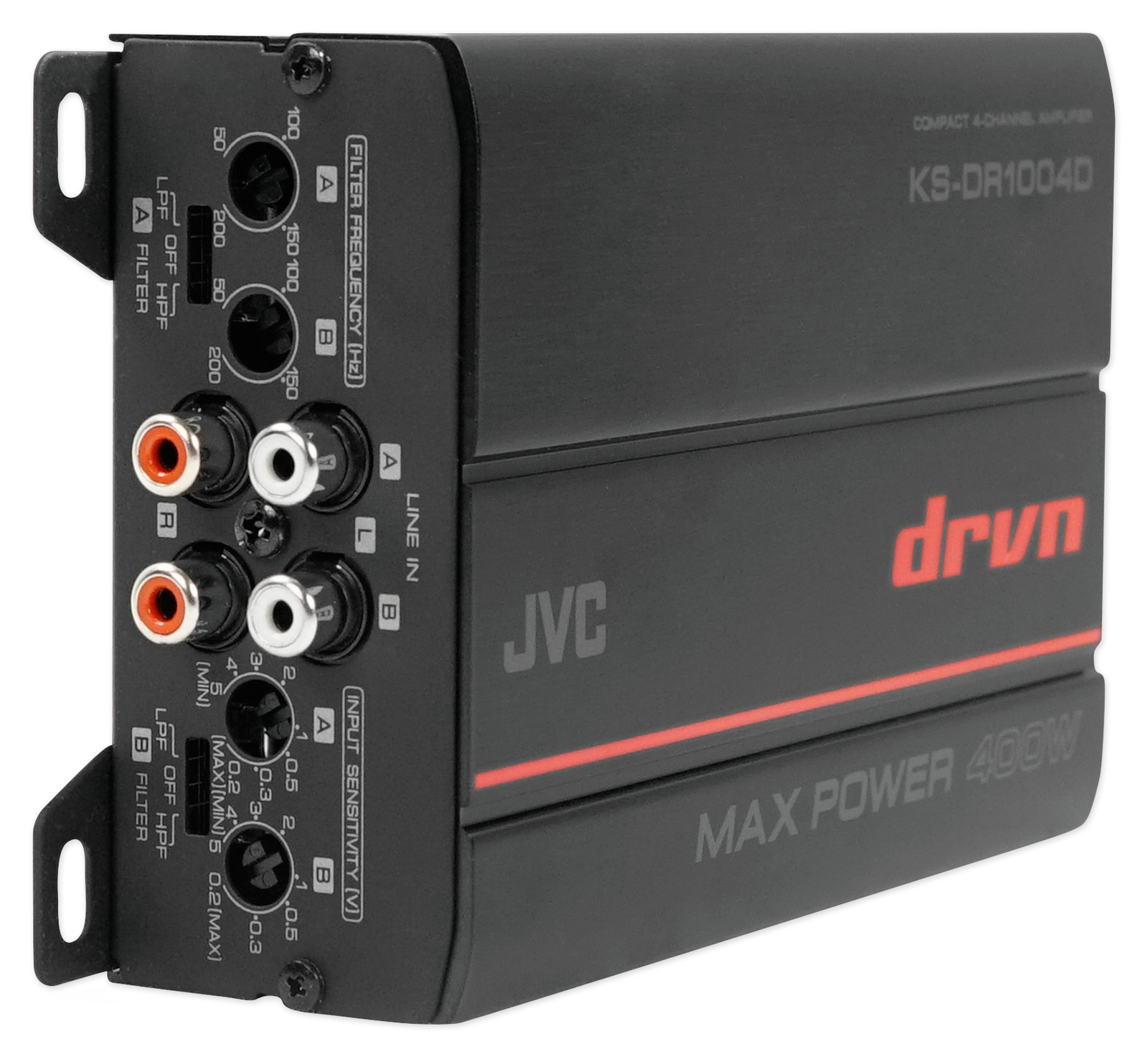 4-канальный морской усилитель JVC KS-DR1004D мощностью 400 Вт для Polaris RZRATVUTVCart