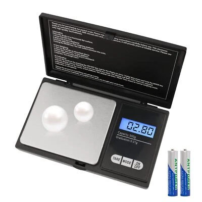 KEWUZY Taschenwaage 500g / 0,01g Digitalwaage Grammwaage Feinwaage Goldwaage