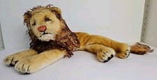 Steiff Leo Lion Reclining Lying Down Mohair Plush Germany No Tags Or Button